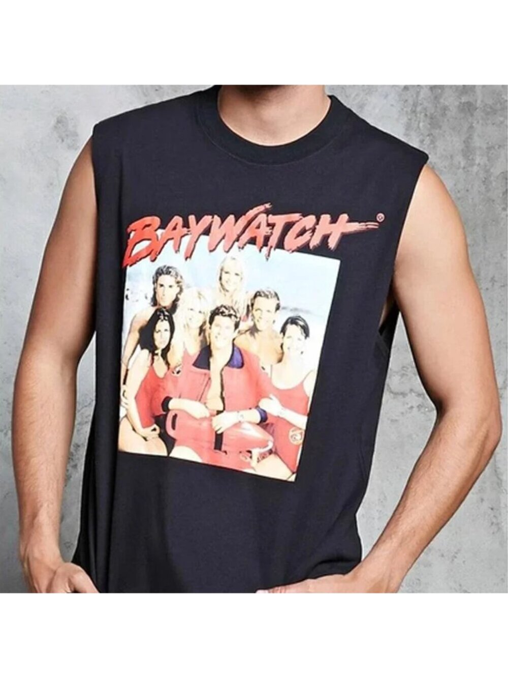 Official Baywatch TV-Show Cast Graphic Black Tank Top Muscle Tee size XS